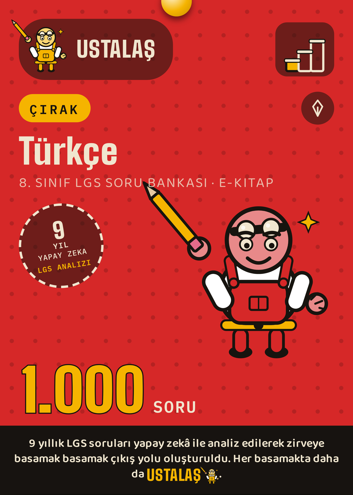 Ustalaş Türkçe (Çırak) – 8. Sınıf LGS Soru Bankası E-Kitap (Örnek Sürüm)